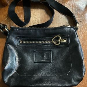 Coach Black Patent Leather Poppy Crossbody